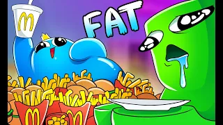 Fat Rainbow Friends Animation - Green is Hungry