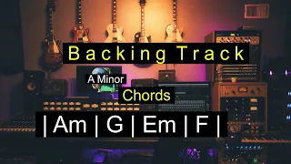 Rock - Pop BACKING TRACK - A MINOR - 90 BPM 4/4 Time Signature | Am | G | Em | F |