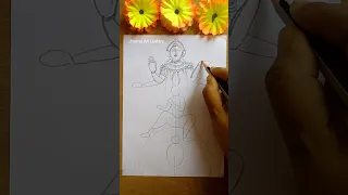 Lord Vishnu Drawing Tutorial #shorts #drawing #krishna