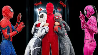 TEAM SPIDER-MAN vs MYSTERY RED-GUY || SuperHeroes In Night ( Dark Movie 16+ ) By Fun Heores