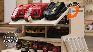 New Power Tools Station & Hidden storage / storage idea / woodworking