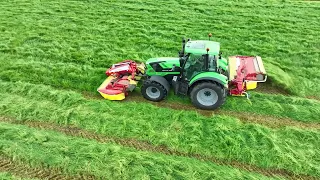 Silage 2023 Deutz Fahr 6165 and Pottinger Mowers