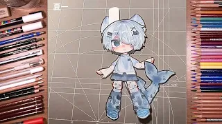 HOW TO MAKE PAPER DOLL GACHA CLUB | DIY | Draw so easy Anime