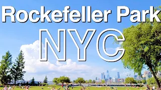 New York【Rockefeller Park】2020 NYC Walking Tour Battery Park City バッテリーパークシティー ニューヨーク 観光 旅行 公園 散歩 4K