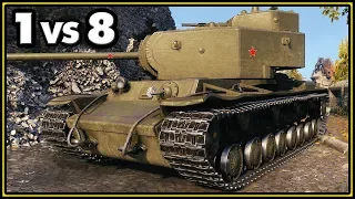 KV-4 - 1 vs 8 - World of Tanks Gameplay