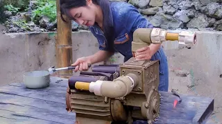 💡Repair Self Priming Pump From My Friend Who Didn't Believe Girl Can Do A Mechanic | Linguoer