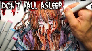 "Don't Fall Asleep" Creepypasta Story + Drawing (Scary Stories)