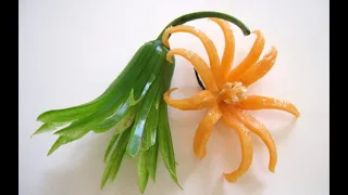 Green Chilli flower for garnish decoration  lovely salad decor..