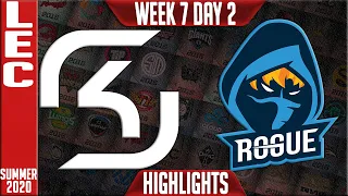 SK vs RGE Highlights | LEC Summer 2020 W7D2 | SK Gaming vs Rogue