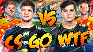 Footballers surprise NAVI s1mple with their skill (CSGO WTF)