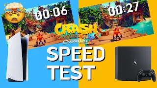 Crash Bandicoot 4 PS5 vs PS4 Code (running on PS5) Loading Comparison