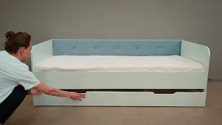 Ліжко з м'якою спинкою для дітей Валенсія - Чадо меблі