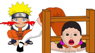 💥Steve you gotta help me i'm stuck (Doll Squid Game &Naruto) | Anime Animation