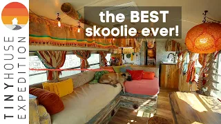 Family's Amazing Bus Tiny Home Conversion: BEST Skoolie eva!