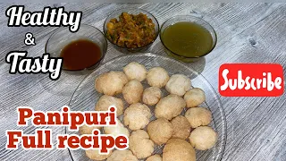 Air fried Panipuri | Full Recipe | No Oil Puri, healthy masala & tasty Pani | Streetfood