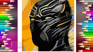 Exploring the Marvel Universe: Coloring Black Panther Comics by Numbers