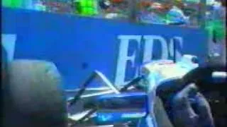 1995 Adélaide Coulthard's crash going to pit lane