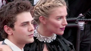 Jake Gyllenhaal, Sienna Miller and Xavier Dolan on the red carpet of Carol in Cannes