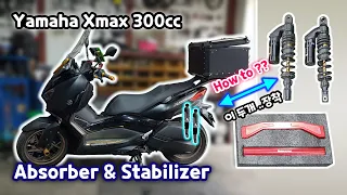 Yamaha Xmax 300 Scooter Motorcycle Rear absorber Replacement & Stabilizer Mounted