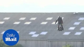 Frenchman attempts to cross the English Channel on a flyboard