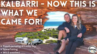 Kalbarri - This is Travelling WA! Lucky Bay Beach Camping, Spearfishing and WILD Weather! [EP27]