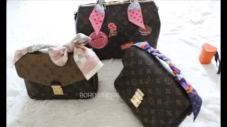 HOW I TIE TWILLY/BANDEAU ON MY LOUIS VUITTON BAGS || POCHETTE METIS & SPEEDY B30