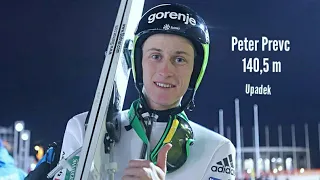 Peter Prevc 140,5 m Fall (26.11.2016). PŚ Kuusamo / Ruka 2016