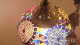 DEMMEX Turkish Moroccan Handmade Colorful Mosaic Floor Lamp with 7 Big Globes