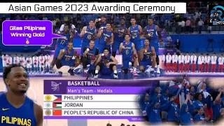 Asian Games 2023 Awarding Ceremony *Gilas Pilipinas  Champion Gold 🥇 * Jordan Silver 🥈 China Bronze🥉