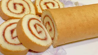 Bánh bông lan cuộn(roll cake)_chi tiết cách làm bánh bông lan cuộn đơn giản,thành công 100%_Bếp Hoa