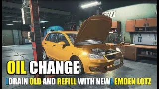 Oil Change (drain old and refill with new)Emden Lotz - Car Mechanical Simulator 2018 - #002 | V STAR