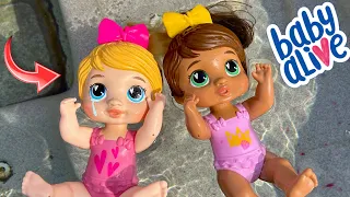 NEW Baby Alive dolls swimming in the Pool 🏊‍♀️