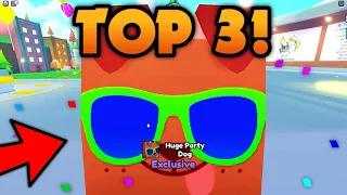 Top 3 YouTubers Hatching HUGE PARTY DOG! 🎉🐶 | Pet Simulator X Roblox