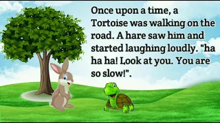 The Rabbit and the Tortoise story in English, moral story for kids  l