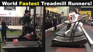 Fastest treadmill runners in the world compilation! | 26 MPH 😮