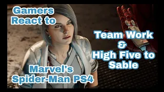 Gamers React to Marvel's Spider-Man PS4 Silver Lining [DLC] Team Work & High Five to Sable