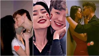 Love 🔥 Romantic lips 💋Neck kiss gf bf 👩‍❤️‍👨 kissing status 🤗 Hugging couple goals ❤️