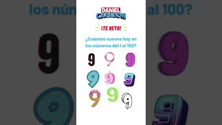 ¡TE RETO! ¿Cuantos nueves hay del 1 al 100?