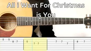 Mariah Carey - All i Want For Christmas is You (Easy Guitar Tutorial Tabs)