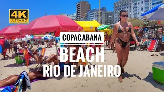 Copacabana Beach Rio de Janeiro Brazil (turn on subtitles)| 4K Walk