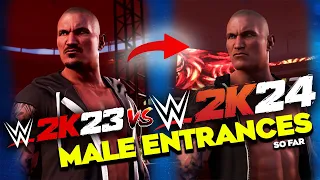 WWE 2K23 vs WWE 2K24 Men's Entrances so far!