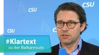 #Klartext Andreas Scheuer zur Balkanroute