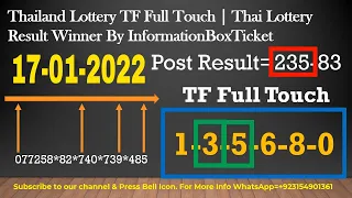 17-01-2022 Thailand Lottery TF Full Touch | Thai Lottery Result Winner By InformationBoxTicket