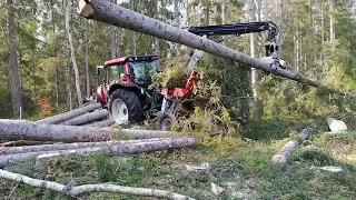 Тракторний процесор  HYPRO 755 HB зі звалювальним грейфером FG45