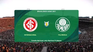 INTERNACIONAL vs PALMEIRAS - Brasileirao A 2021 | Estadio Urbano Caldeira