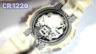 Как заменить батарейку в часах Casio G-Shock GA-110 change replacement battery