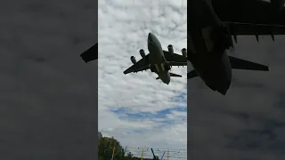 USAF C-17 GLOBEMASTER LANDING! ŁASK EPLK NISKO!!! Przywiózł prawdopodobnie części do F-22 Raptor