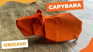 CAPYBARA ORIGAMI TUTORIAL | EASY PAPER CAPYBARA STEP BY STEP | HOW TO MAKE CAPYBARA | DIY CAPYBARA