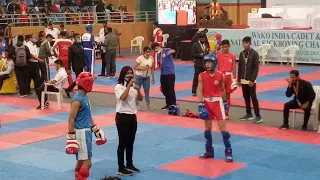 wako natonal kickboxing championship pune. Aaditya ki fight . kick light fight