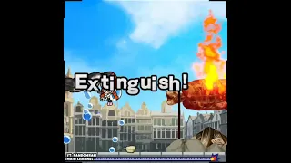 penny didn't need the pissing statue to extinguish the fire in warioware get it together